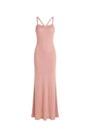 Robe En Maille À Fleurs Crochetées – Rose