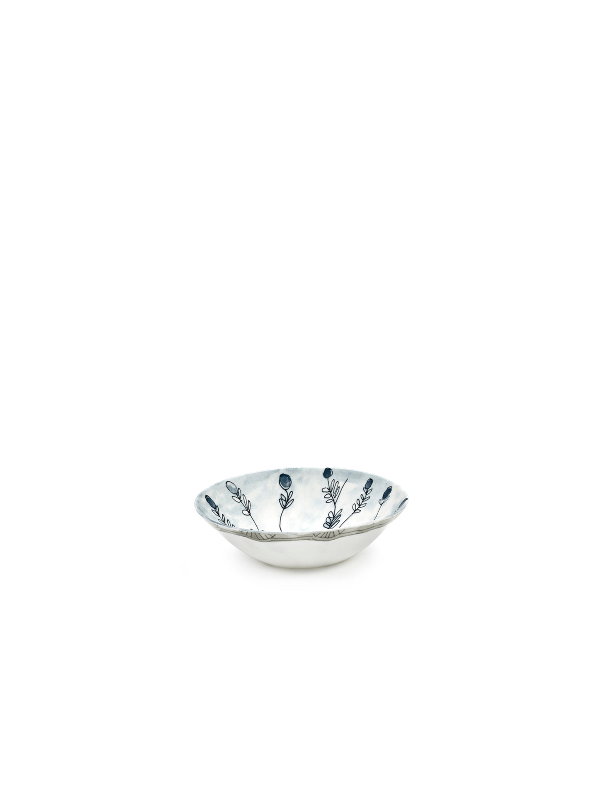 Midnight Flowers - Lot De 2 Bols Bas - S - Porcelaine Bone China - Mirtillo Tea