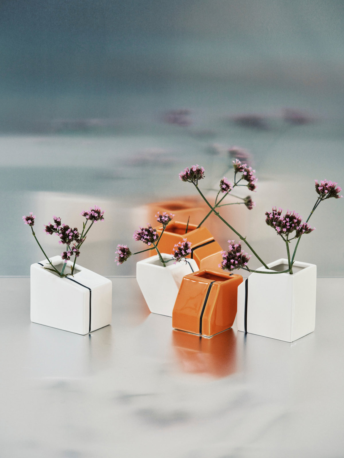 Accessories Silos - Assortiment De 3 Vases Mini - Porcelaine - Blanc