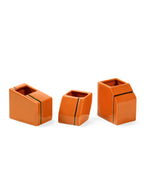 Accessories Silos - Set Med 3 Minivaser - Porslin - Orange
