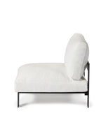Bea Mombaers - Banc 1 Place + Coussin D'extérieur - Aluminium Et Tissu D'ameublement - Blanc