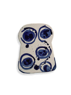 Sophia - Lot De 2 Plats De Service - Grès - Beige Bleu