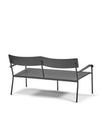 August - Canapé De Jardin - Aluminium - Noir