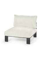 Bea Mombaers - Banc 1 Place + Coussin D'extérieur - Aluminium Et Tissu D'ameublement - Blanc