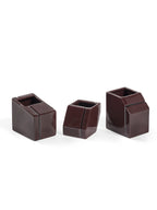 Accessories Silos - Assortiment De 3 Vases Mini - Porcelaine - Bordeaux