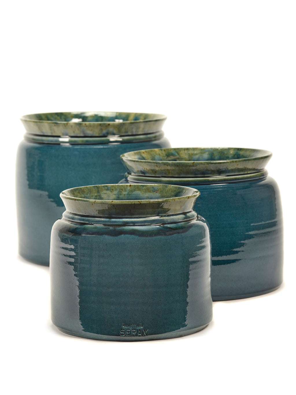 Glazed Shades - Pot De Fleurs - L - Terre Cuite - Bleu