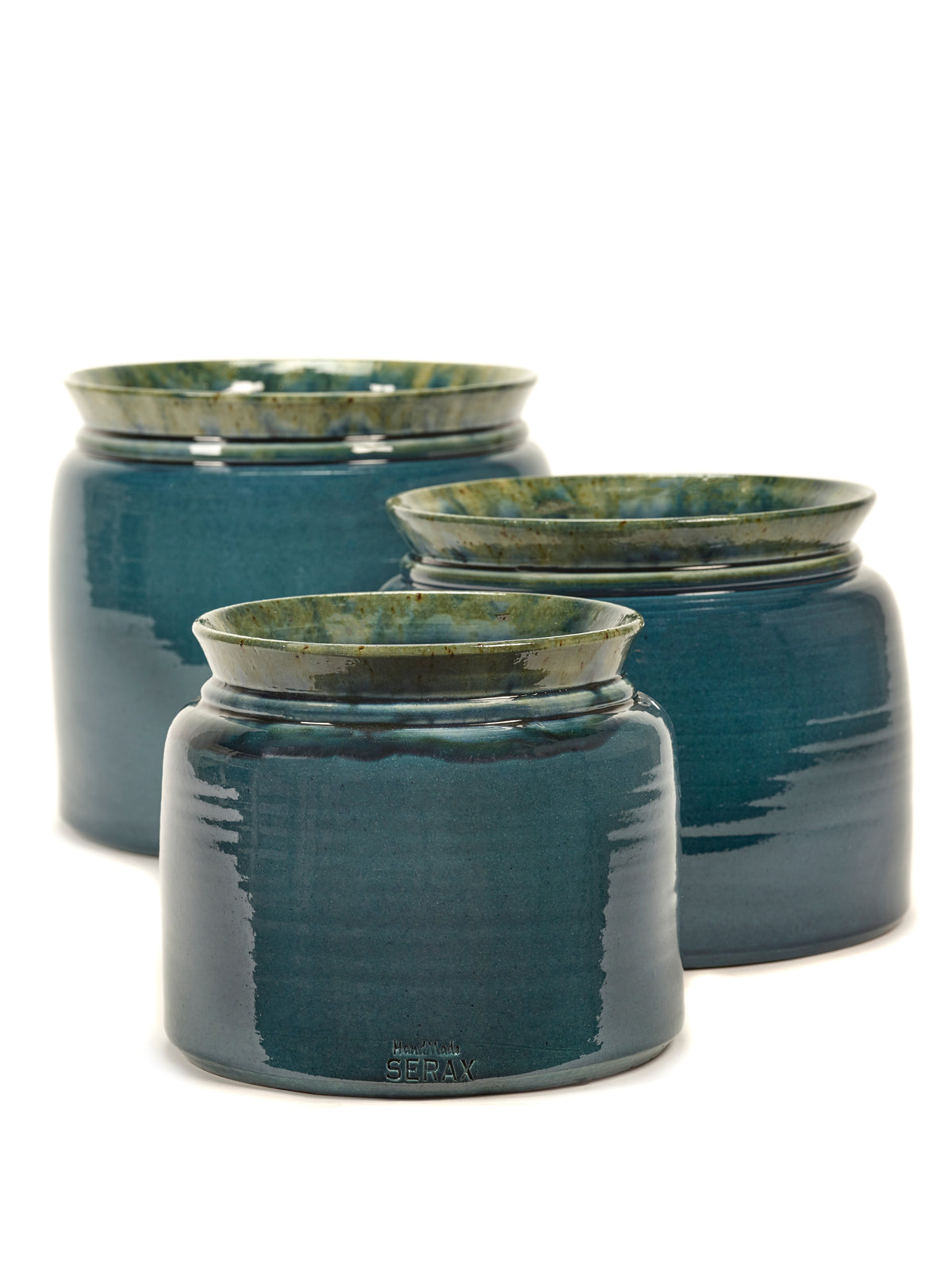 Glazed Shades - Pot De Fleurs - L - Terre Cuite - Bleu
