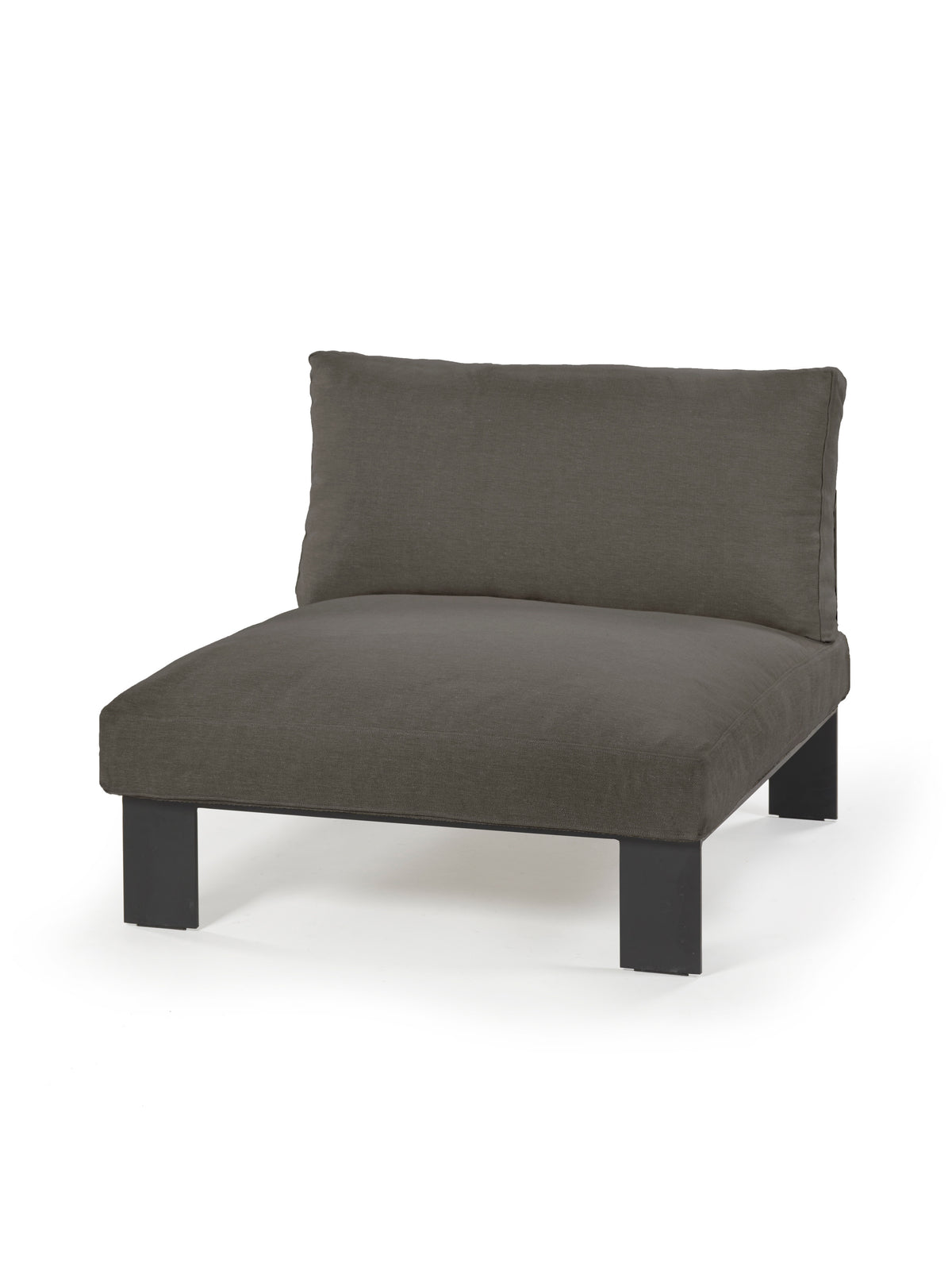 Bea Mombaers - Banc 1 Place + Coussin D'intérieur - Aluminium Et Tissu D'ameublement - Anthracite