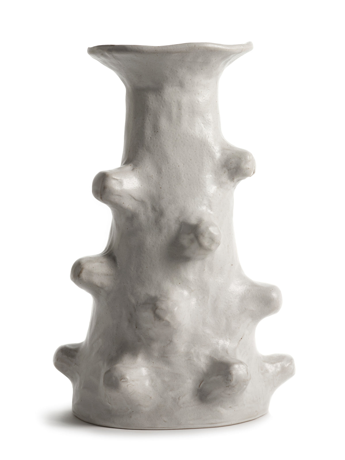 Marie Billy - Vase 03 - L - Grès - Blanc