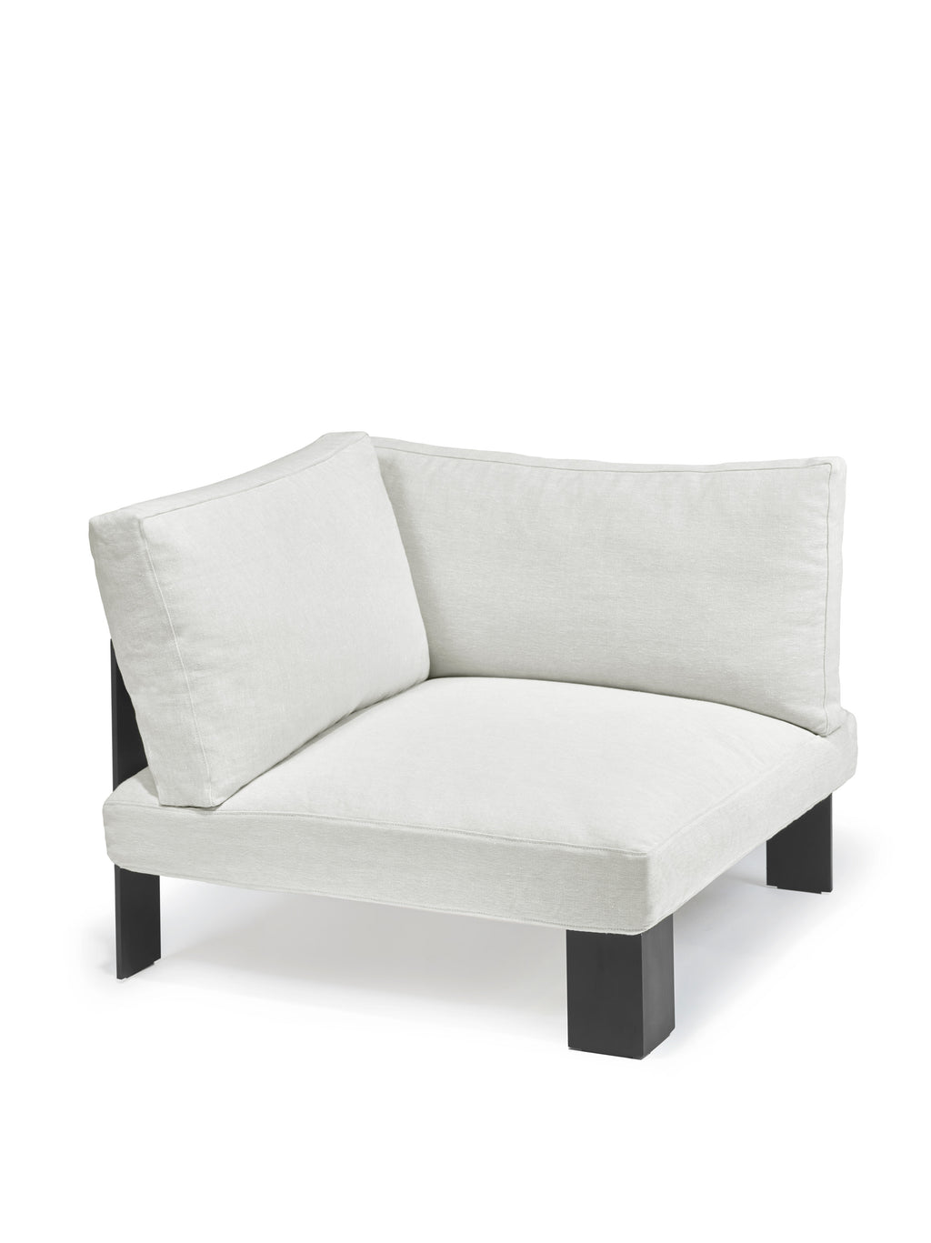 Bea Mombaers - Banc Siège D'angle + Coussin D'extérieur - Aluminium Et Tissu D'ameublement - Blanc