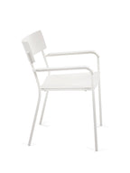 August - Chaise À Accoudoirs - Aluminium - Sable