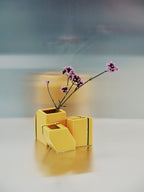 Accessories Silos - Assortiment De 3 Vases Mini - Porcelaine - Jaune