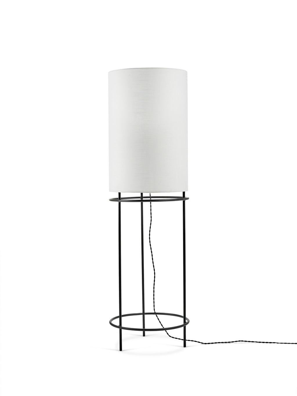 Bea Mombaers Cylinder - Lampadaire 04 - Acier - Noir Blanc