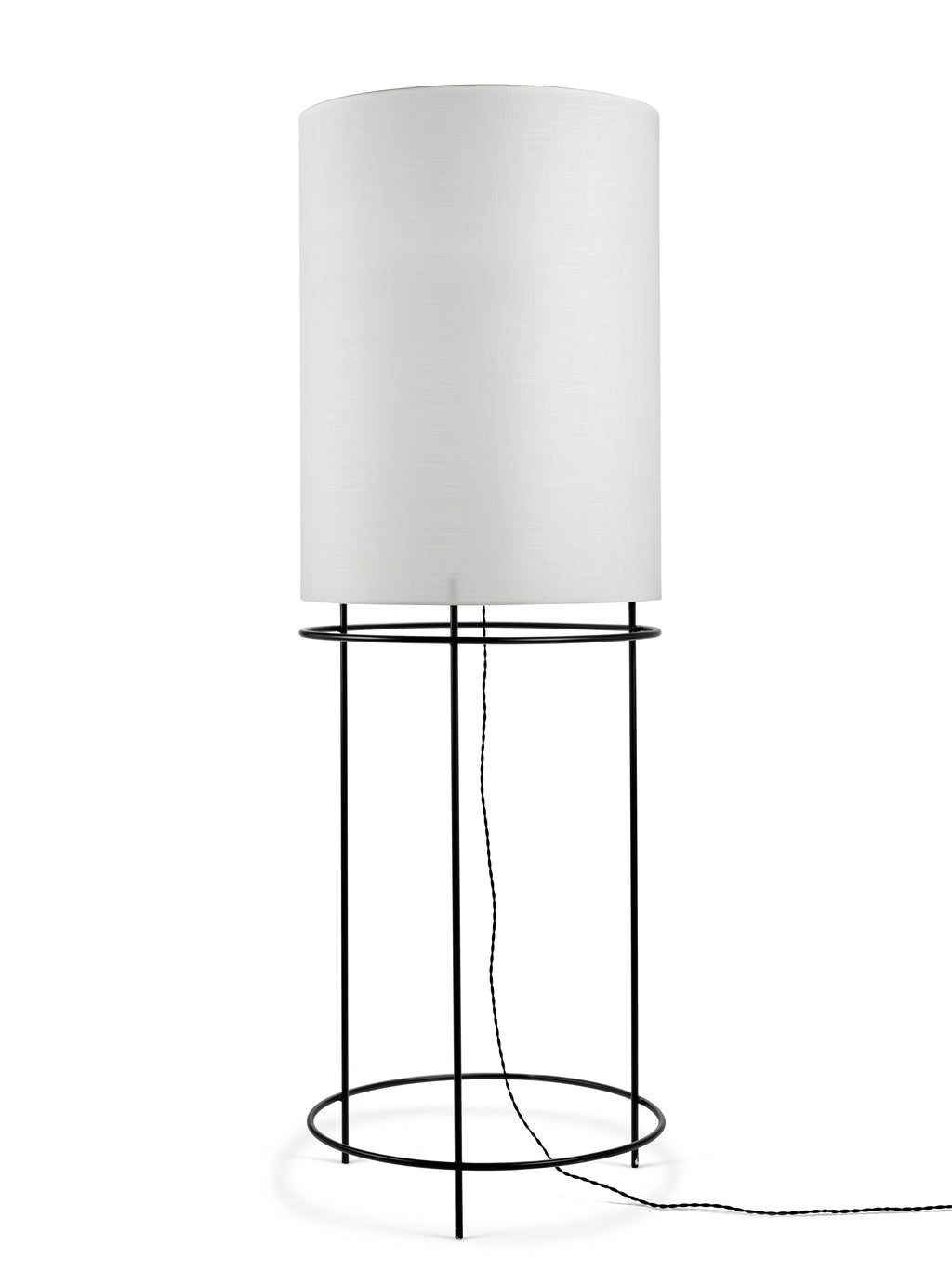 Bea Mombaers Cylinder - Golvlampa 03 - Stål - Vit