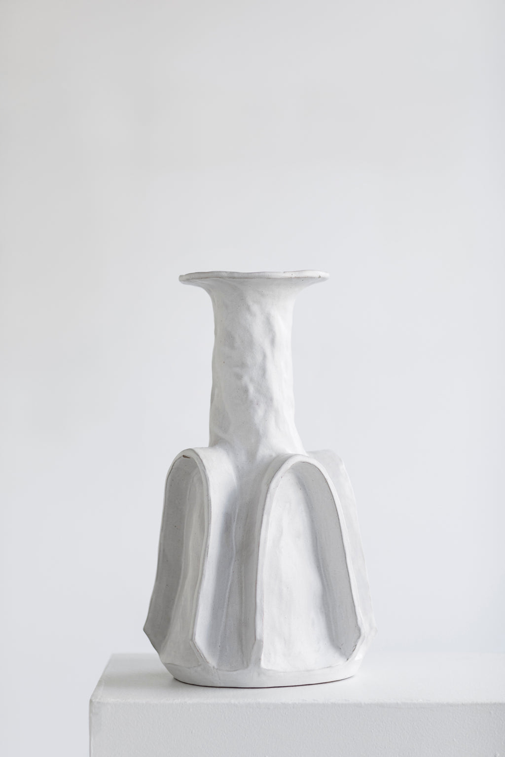 Marie Billy - Vase 03 - L - Grès - Blanc
