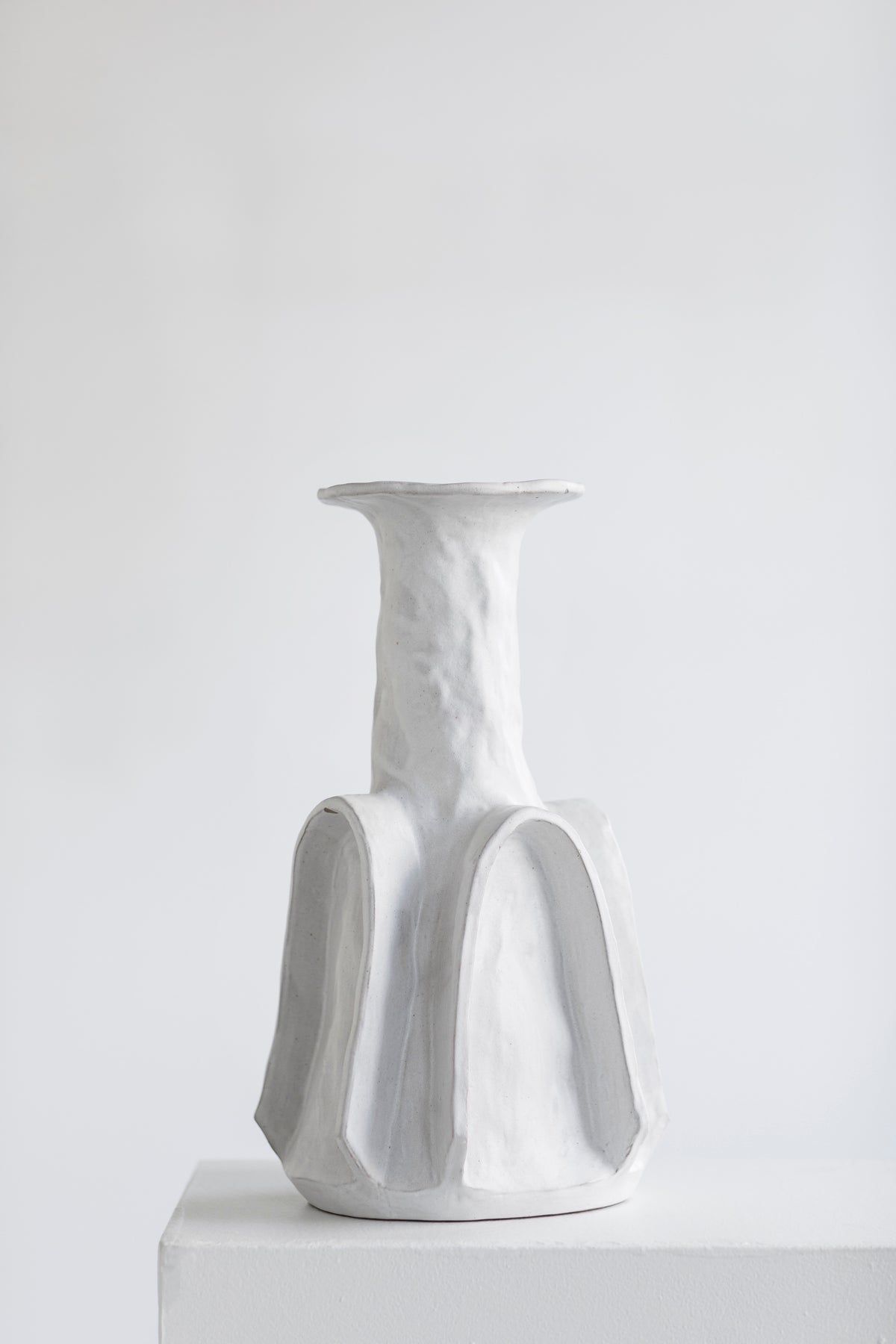 Marie Billy - Vase 03 - L - Grès - Blanc