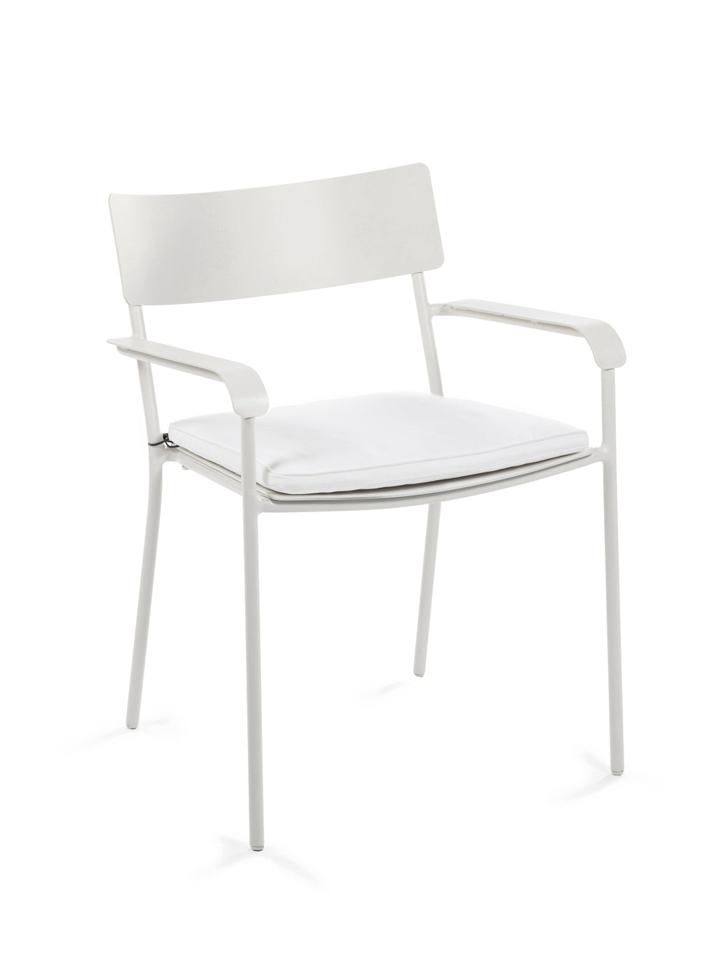 August - Chaise À Accoudoirs - Aluminium - Sable