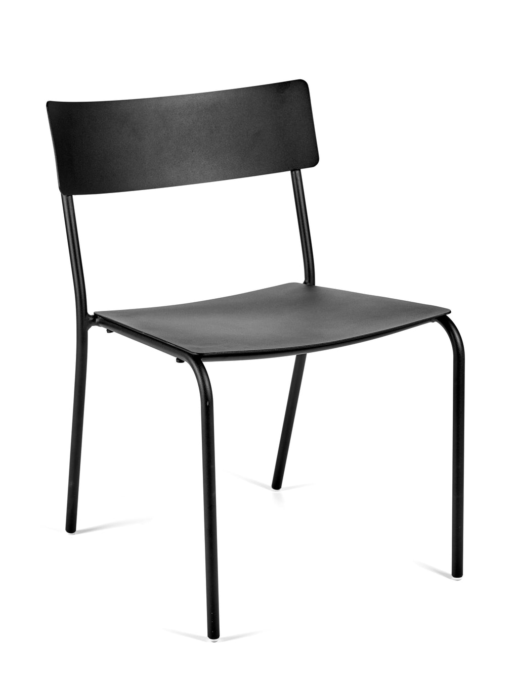 August - Chaise - Aluminium - Noir