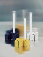 Accessories Silos - Assortiment De 2 Bougeoirs - Porcelaine - Bleu