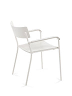 August - Chaise À Accoudoirs - Aluminium - Sable