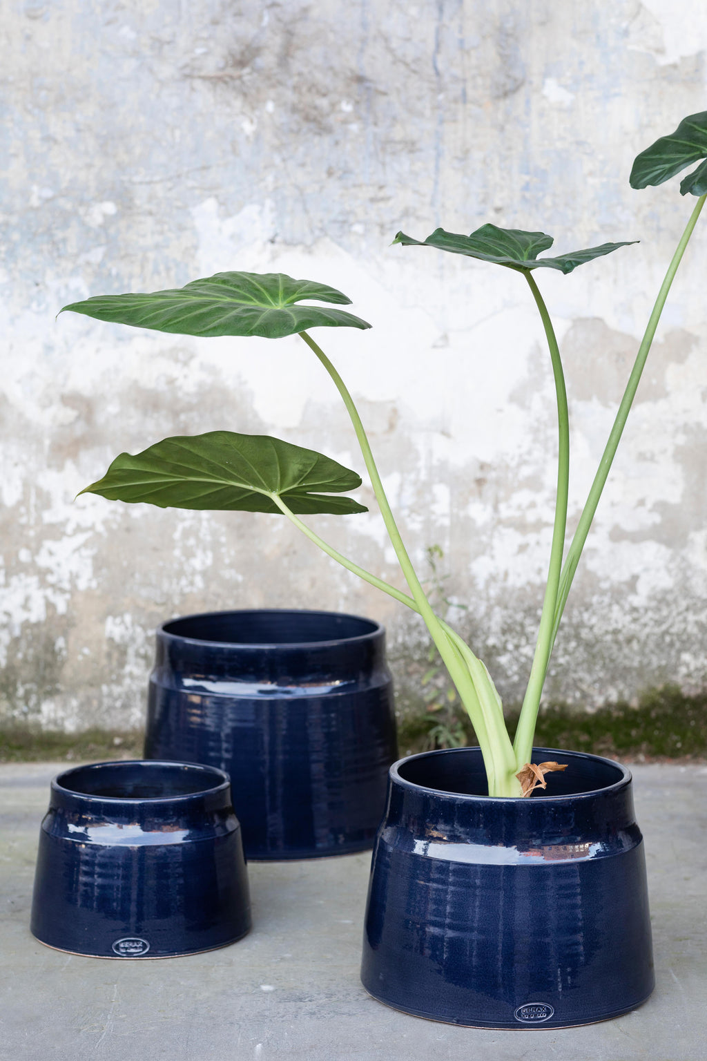 Glazed Shades - Pot De Fleurs - L - Terre Cuite - Bleu