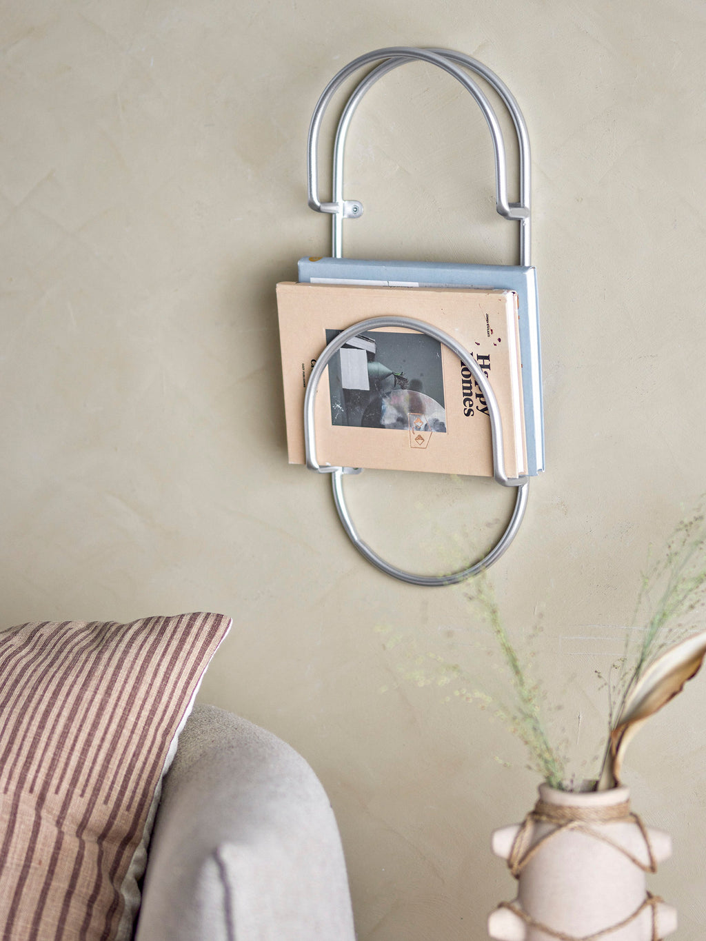 Carlton - Set of 4 Magazine Racks - Silver - Metal