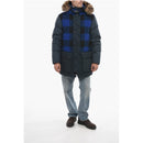 Utility Down Jacket With Buffalo Check Details And Detachabl