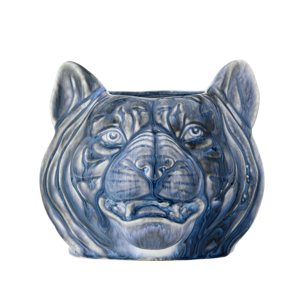 Abner - Plant Pot Cover - Blue - Stoneware