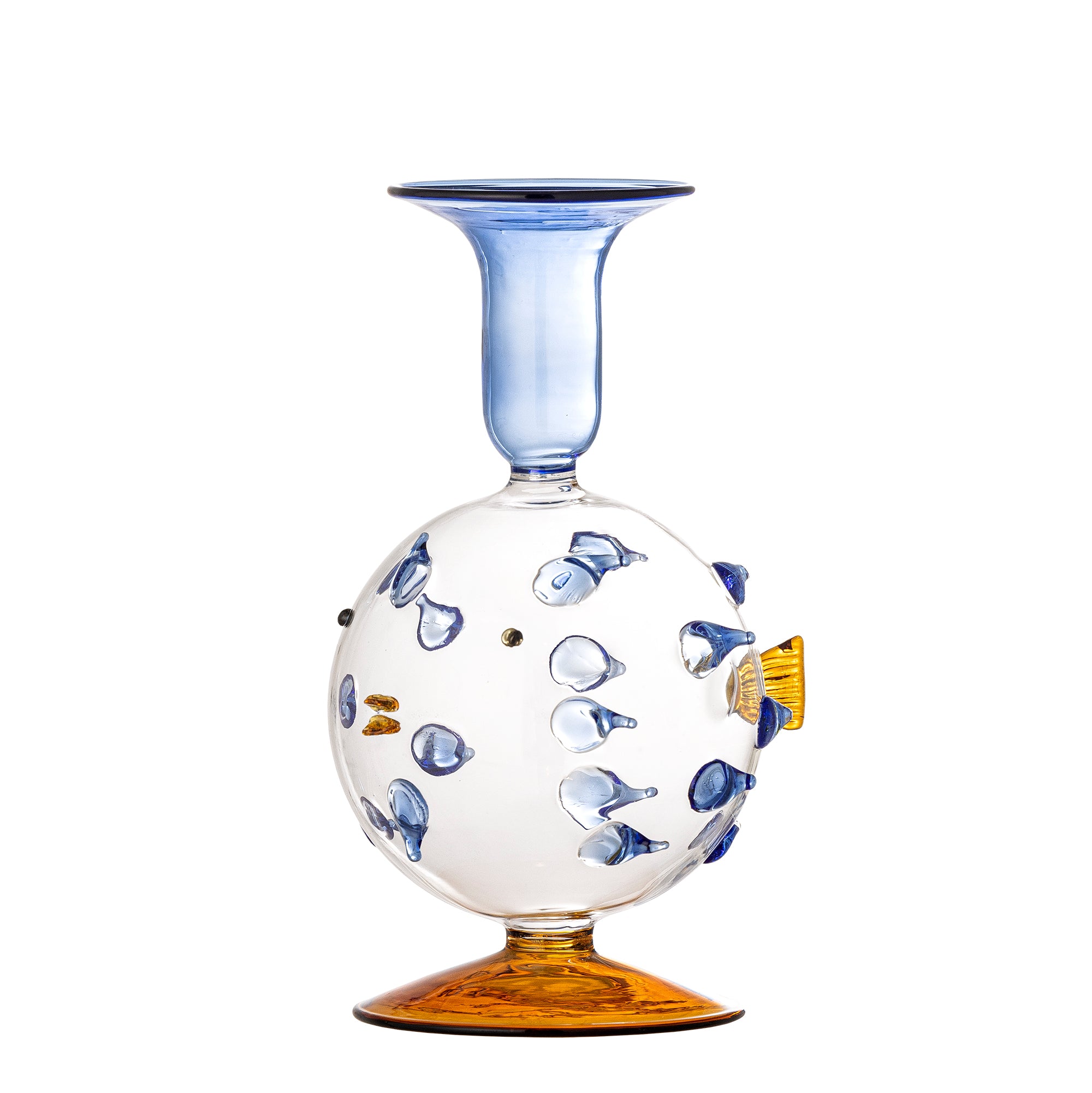 Phila - Bougeoir - Bleu - Verre