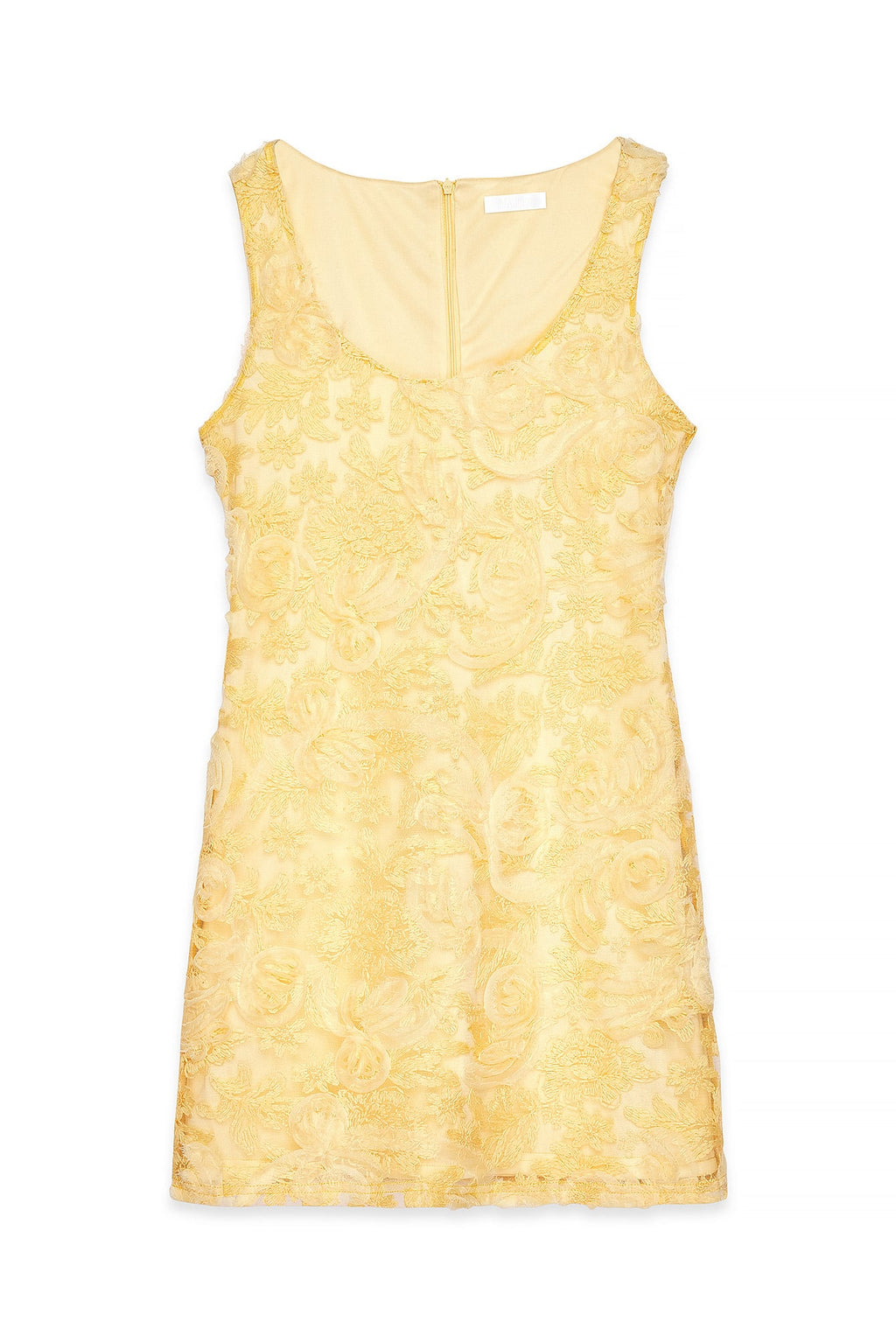 Vestido Corto Estructurado Amarillo