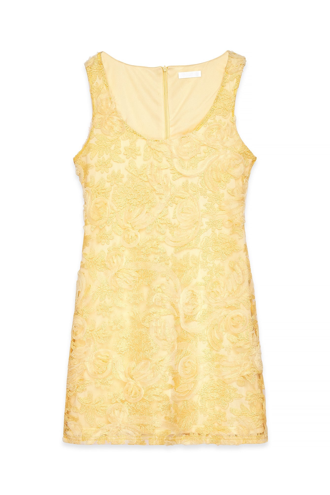 Vestido Corto Estructurado Amarillo