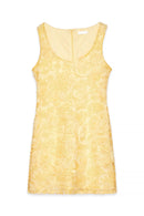 Robe Courte Structurée Jaune