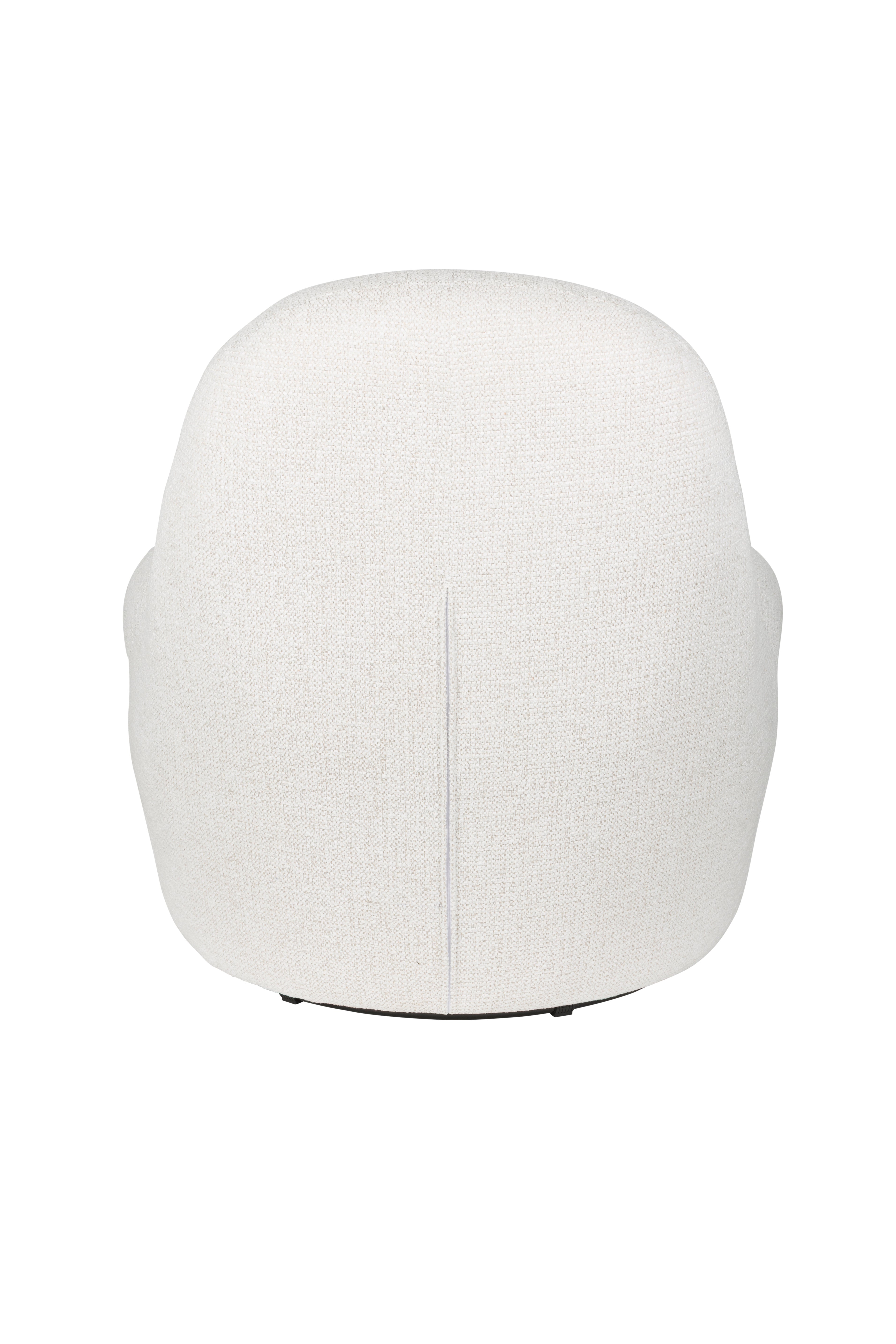 Velvoro - Fauteuil Lounge - Polyester - Blanc Cassé
