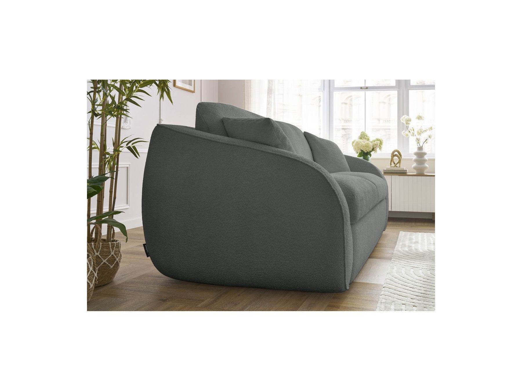Cezanne - Straight Sofa Bed with Express Opening - Bouclé Fabric