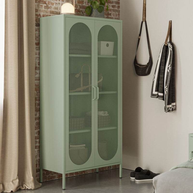 Zio - Vaisselier 2 Portes - Métal - Vert menthe