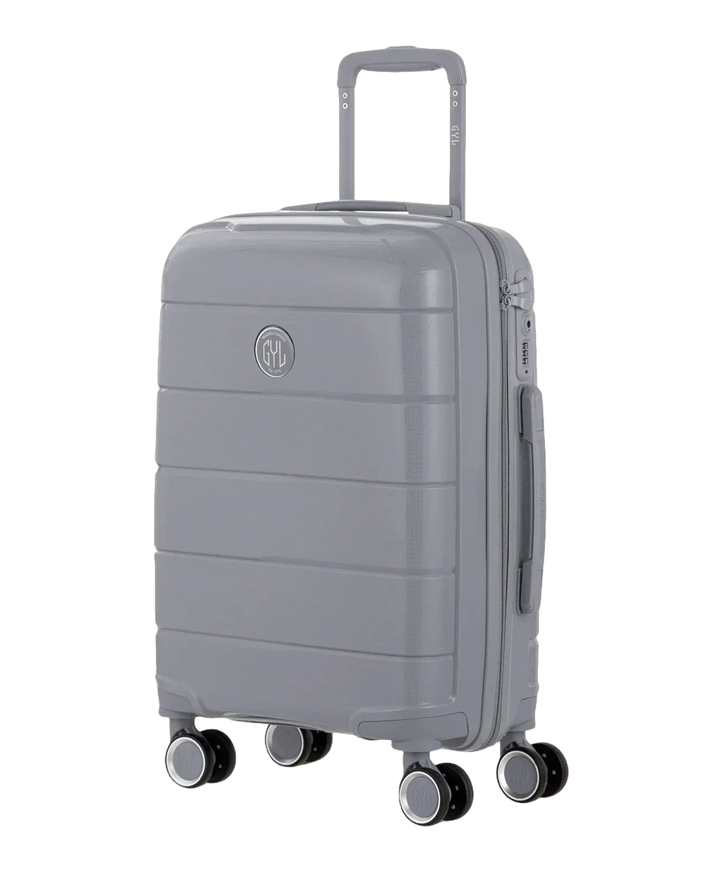Valise cabine Citadine GYL argent vue trois quarts