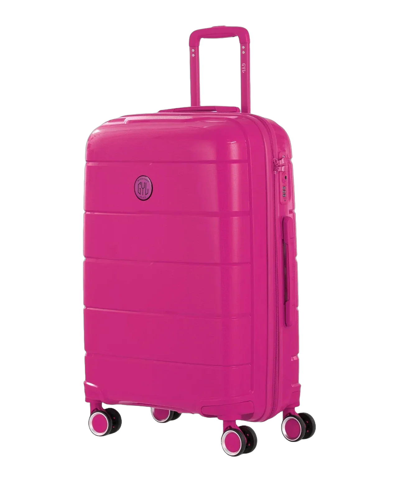 Valise cabine Citadine GYL fuchsia vue trois quarts