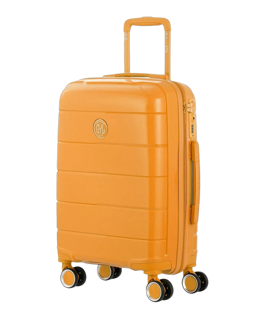 Valise cabine Citadine GYL jaune fonce vue trois quarts