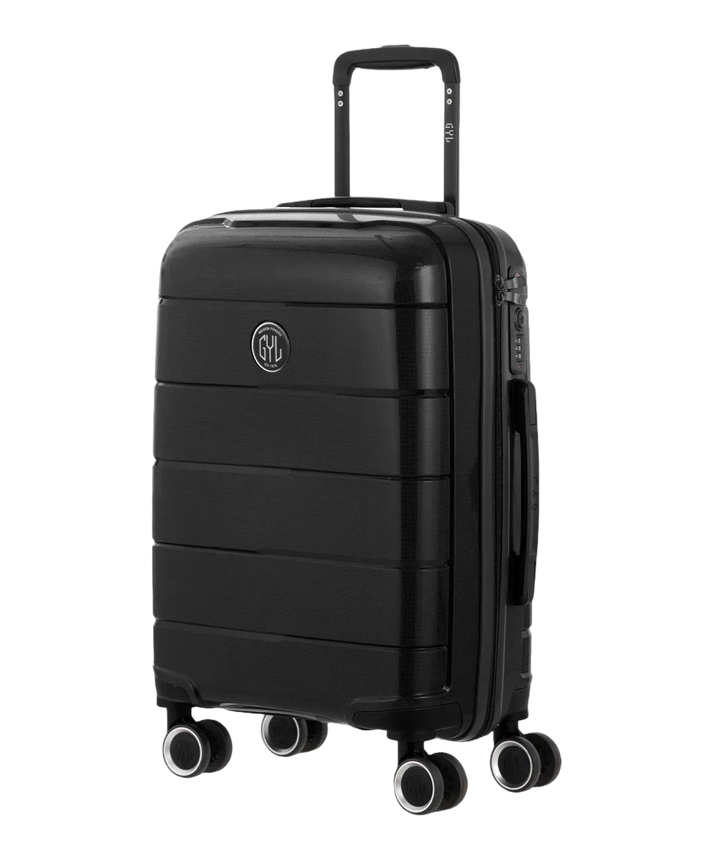 Valise cabine Citadine GYL noir vue trois quarts