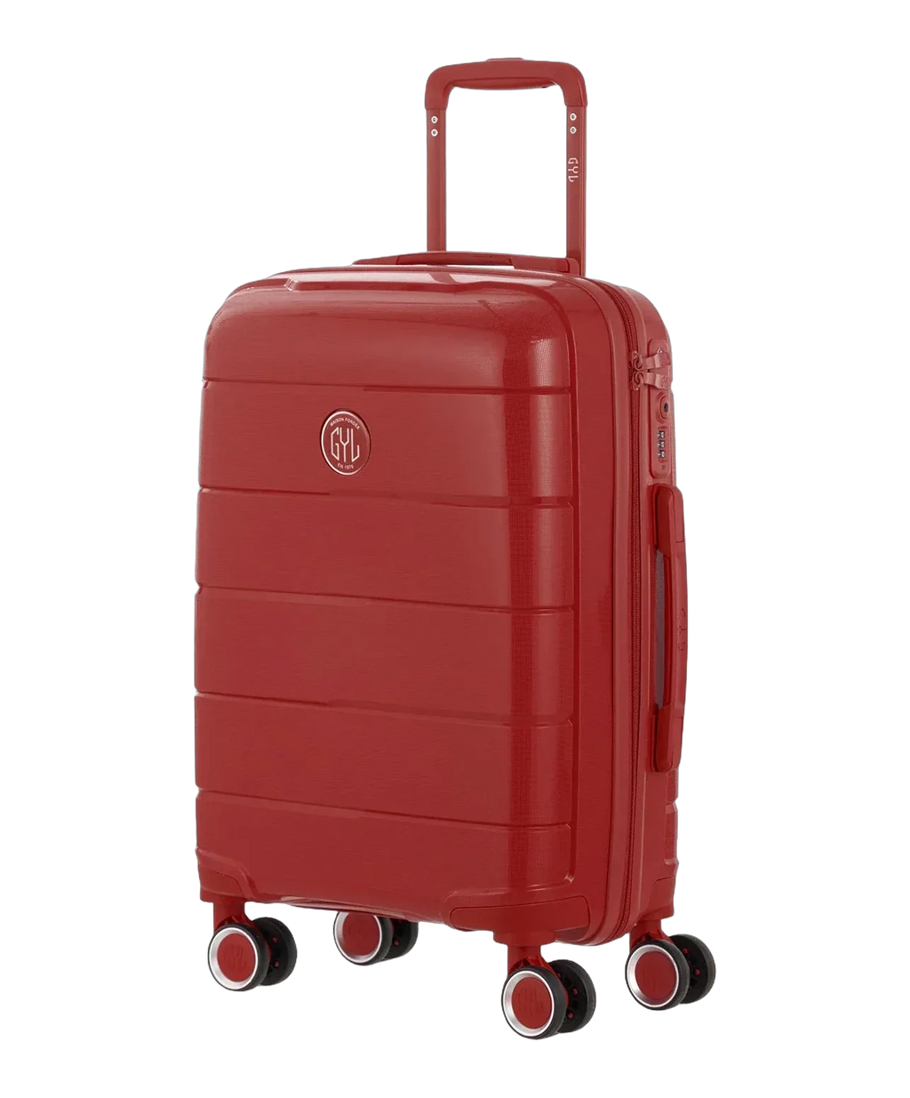 Valise cabine Citadine GYL rouge fonce vue trois quarts