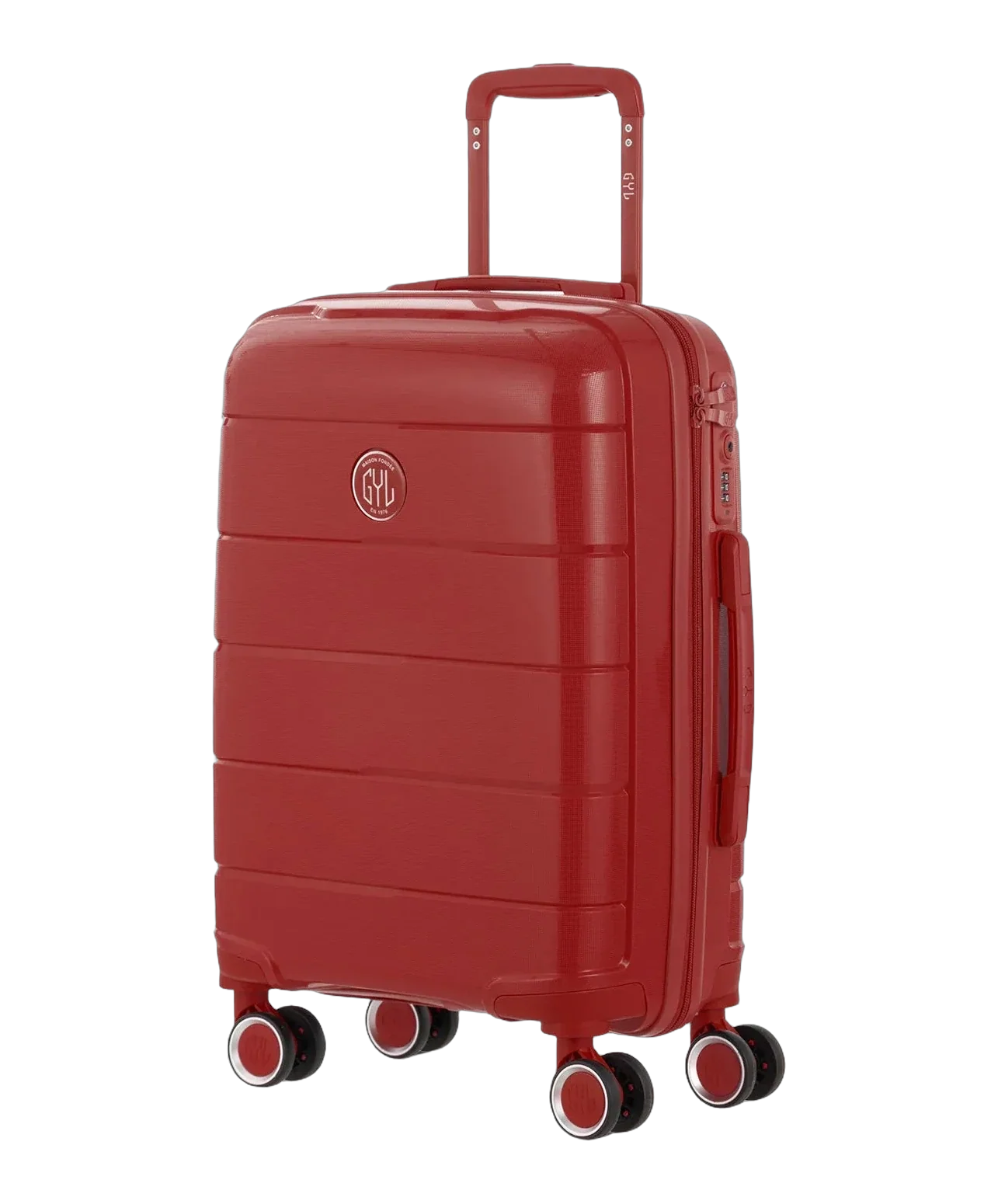 Valise cabine Citadine GYL rouge fonce vue trois quarts