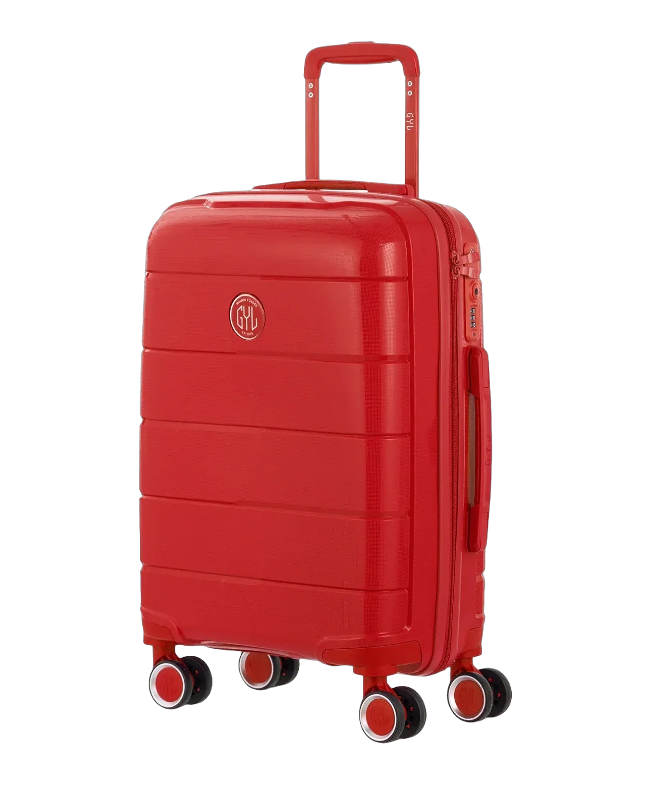 Valise cabine Citadine GYL rouge vue trois quarts