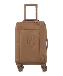 Valise Evasion GYL souple cabine 55 cm coloris moca vue de face avec logo GYL