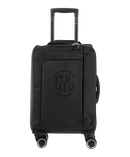 Valise Evasion GYL souple cabine 55 cm coloris noir vue de face avec logo GYL