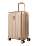 Valise Intemporelle en polycarbonate cabine 55 cm coloris champagne vue trois quarts
