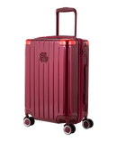 Valise Intemporelle en polycarbonate cabine 55 cm coloris dark red vue trois quarts