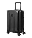 Valise Intemporelle en polycarbonate cabine 55 cm coloris noir vue trois quarts