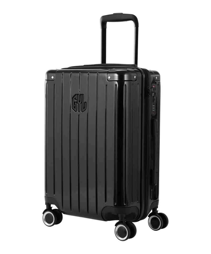 Valise Intemporelle en polycarbonate cabine 55 cm coloris noir vue trois quarts
