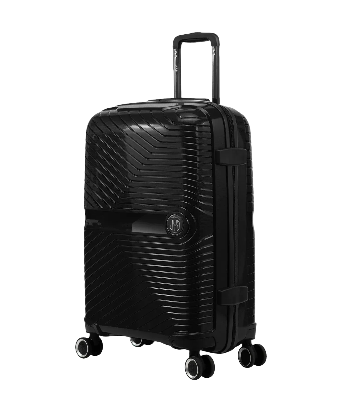Valise cabine Signature GYL noir vue trois quarts