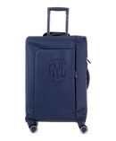 Valise Evasion GYL souple semaine 65 cm coloris marine vue de face avec logo GYL
